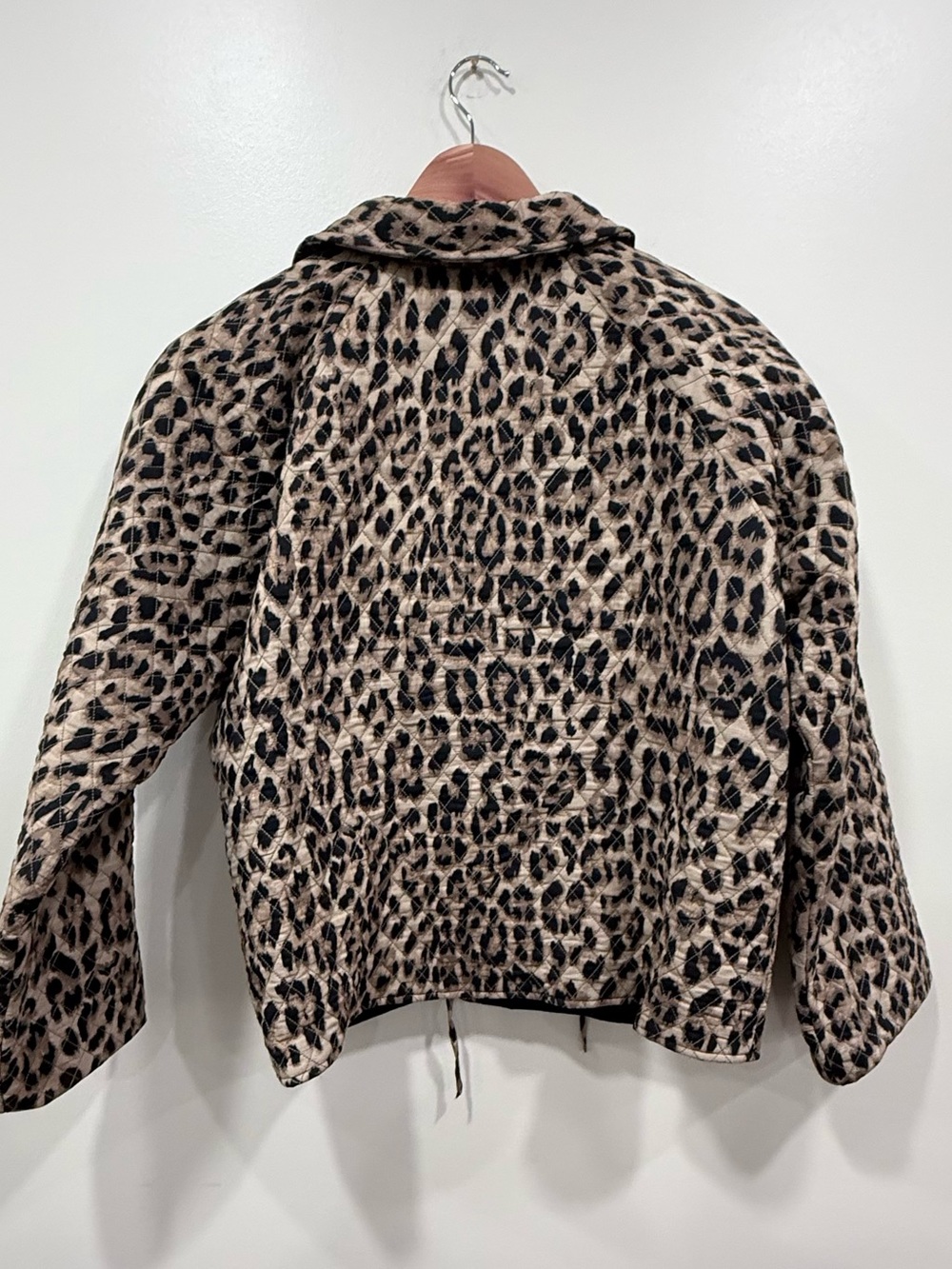 Anthropologie Leopard Print Quilted Jacket - Tan/Black - Picture 10 of 11